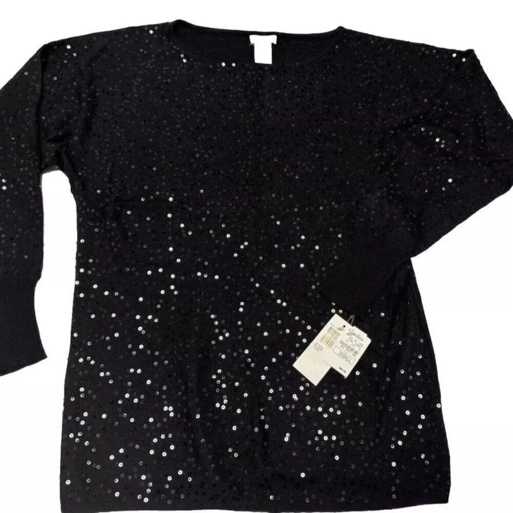 NWT NEIMAN MARCUS Sequin Embellished Sweater size S